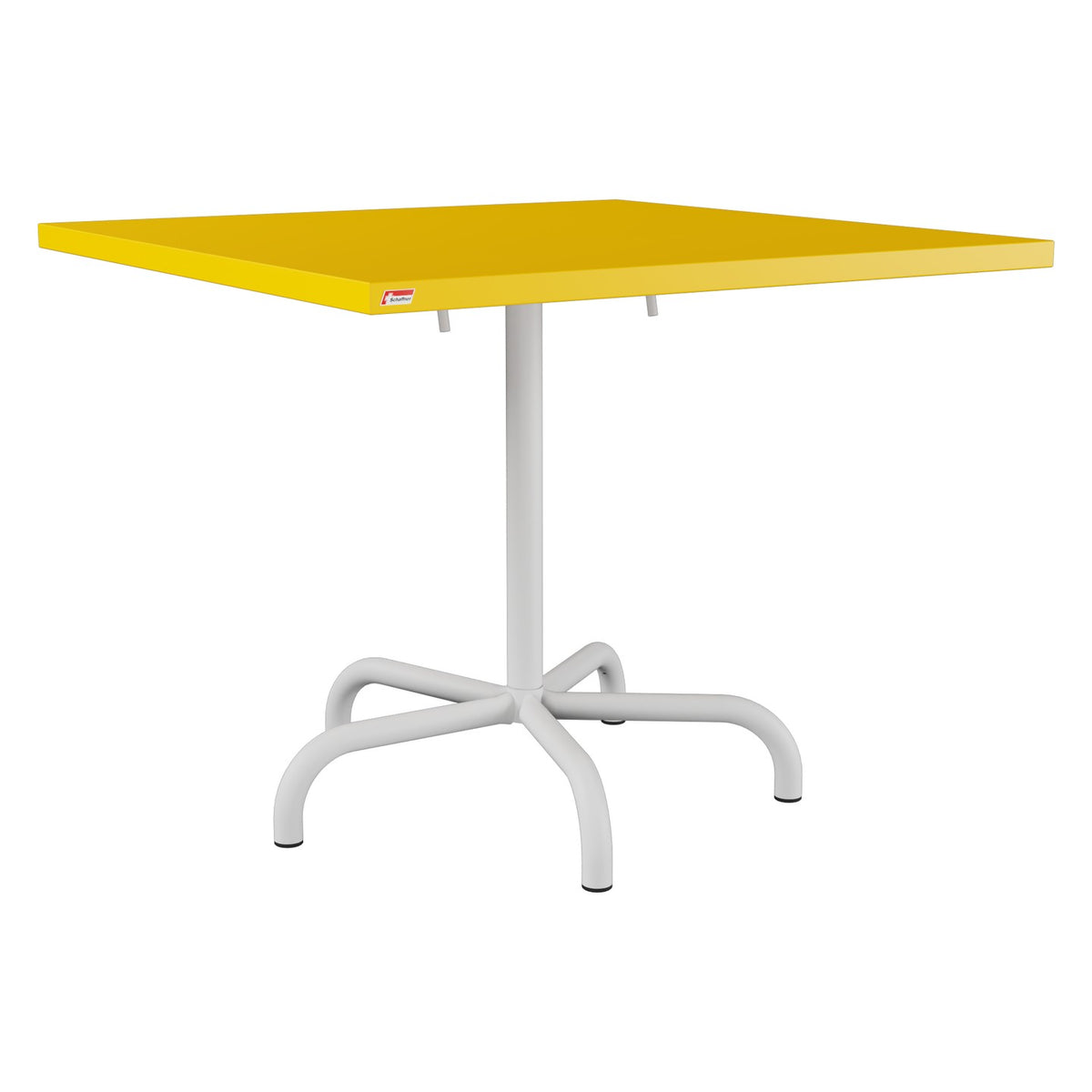 Schaffner Säntis Table repas rabattable 90x90cm – Jaune 11 / Gris Argent 78
