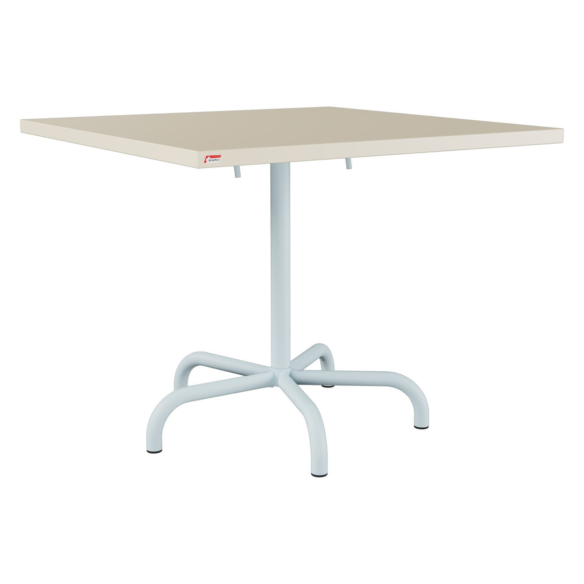 Schaffner Säntis Table repas rabattable 90x90cm – Sable Pastel 15 / Bleu Pastel 51