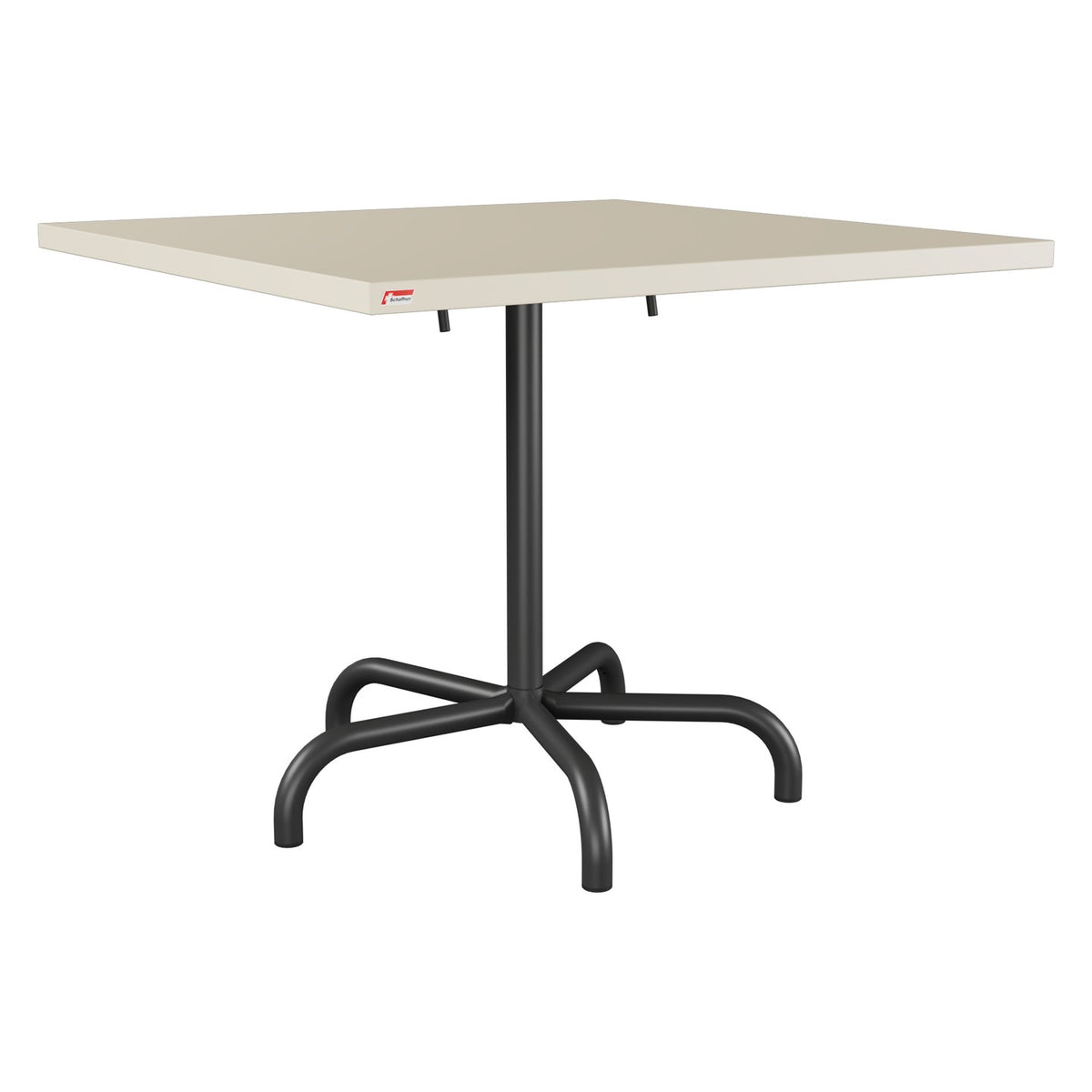 Schaffner Säntis Table repas rabattable 90x90cm – Sable Pastel 15 / Anthracite 77