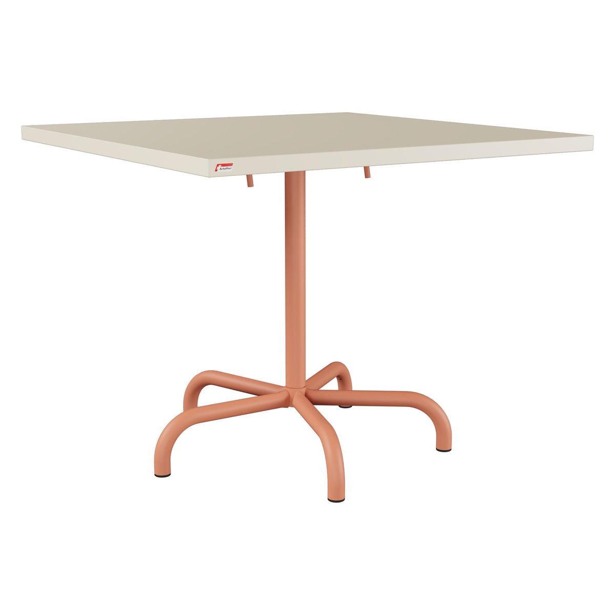 Schaffner Säntis Table repas rabattable 90x90cm – Sable Pastel 15 / Terracotta 84