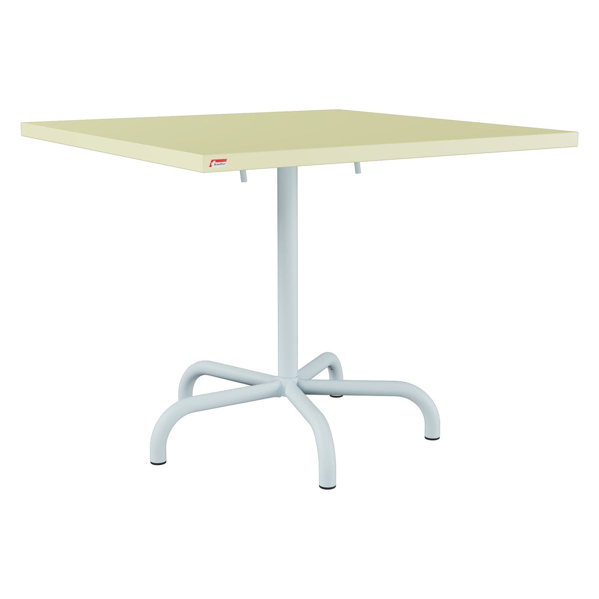Schaffner Säntis Table repas rabattable 90x90cm – Jaune Buis 18 / Bleu Pastel 51