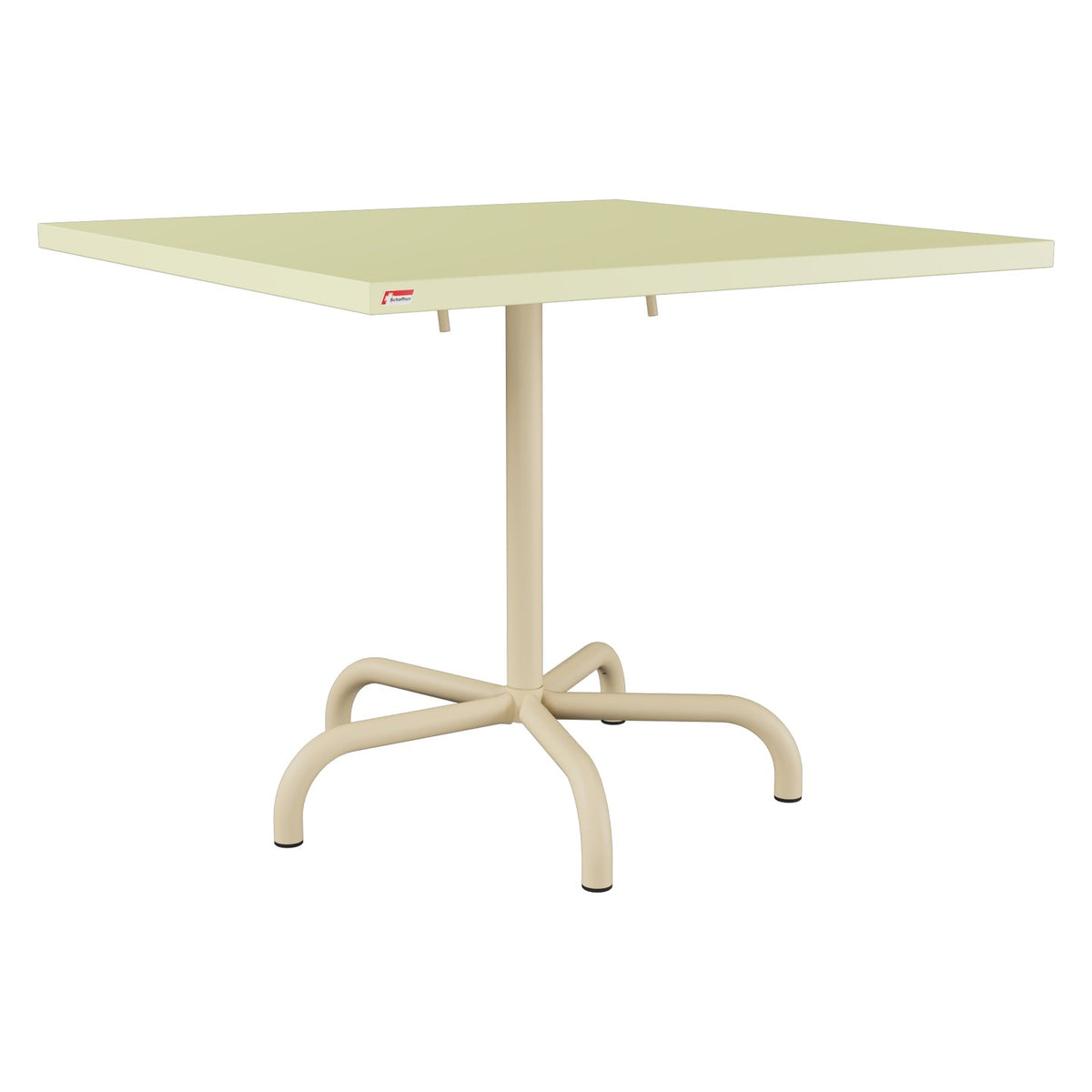 Schaffner Säntis Table repas rabattable 90x90cm – Jaune Buis 18 / Marron Pastel 83