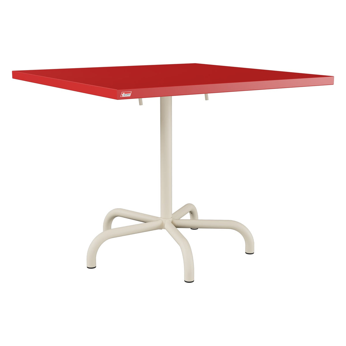 Schaffner Säntis Table repas rabattable 90x90cm – Rouge 30 / Sable Pastel 15