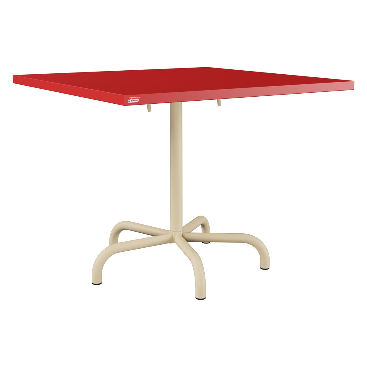 Schaffner Säntis Table repas rabattable 90x90cm – Rouge 30 / Marron Pastel 83