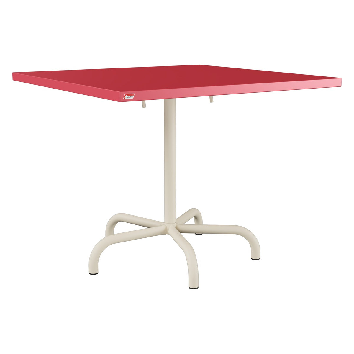 Schaffner Säntis Table repas rabattable 90x90cm – Rouge Érable 33 / Sable Pastel 15