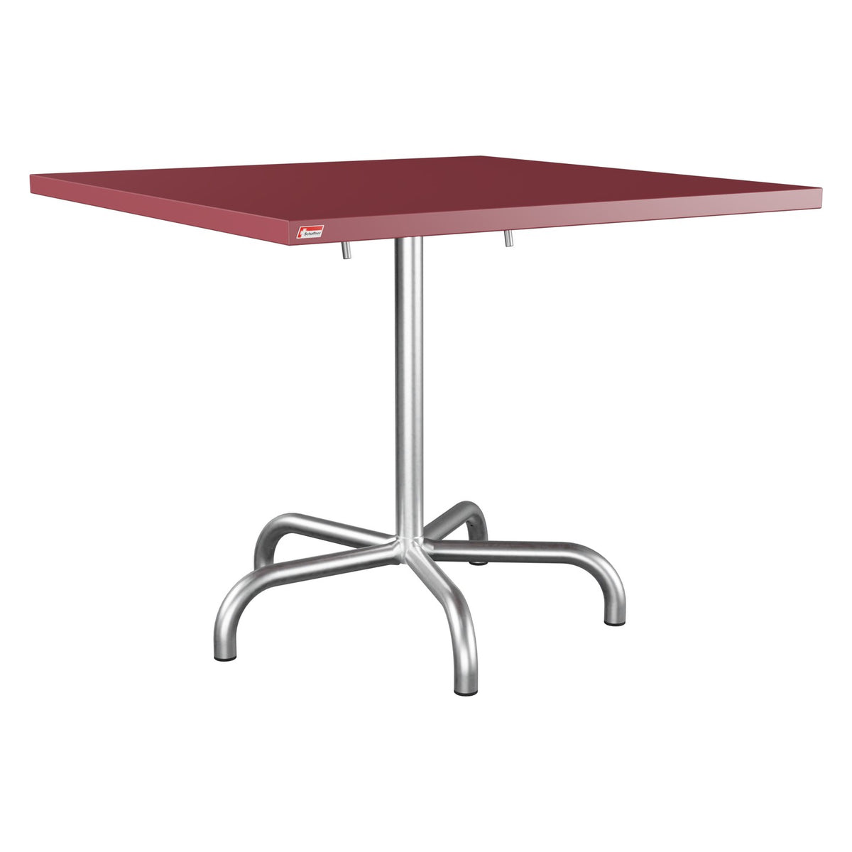 Schaffner Säntis Table repas rabattable 90x90cm – Bordeaux 38 / Galvanisé à chaud 02