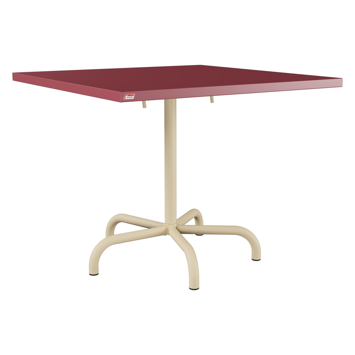 Schaffner Säntis Table repas rabattable 90x90cm – Bordeaux 38 / Marron Pastel 83