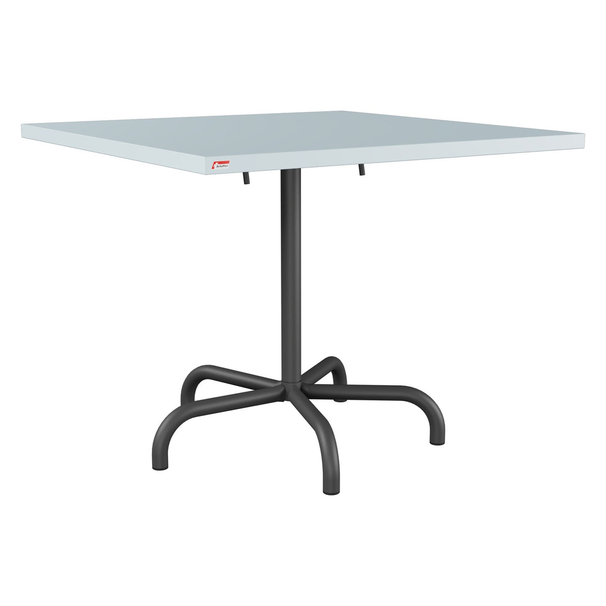 Schaffner Säntis Table repas rabattable 90x90cm – Bleu Pastel 51 / Noir 91