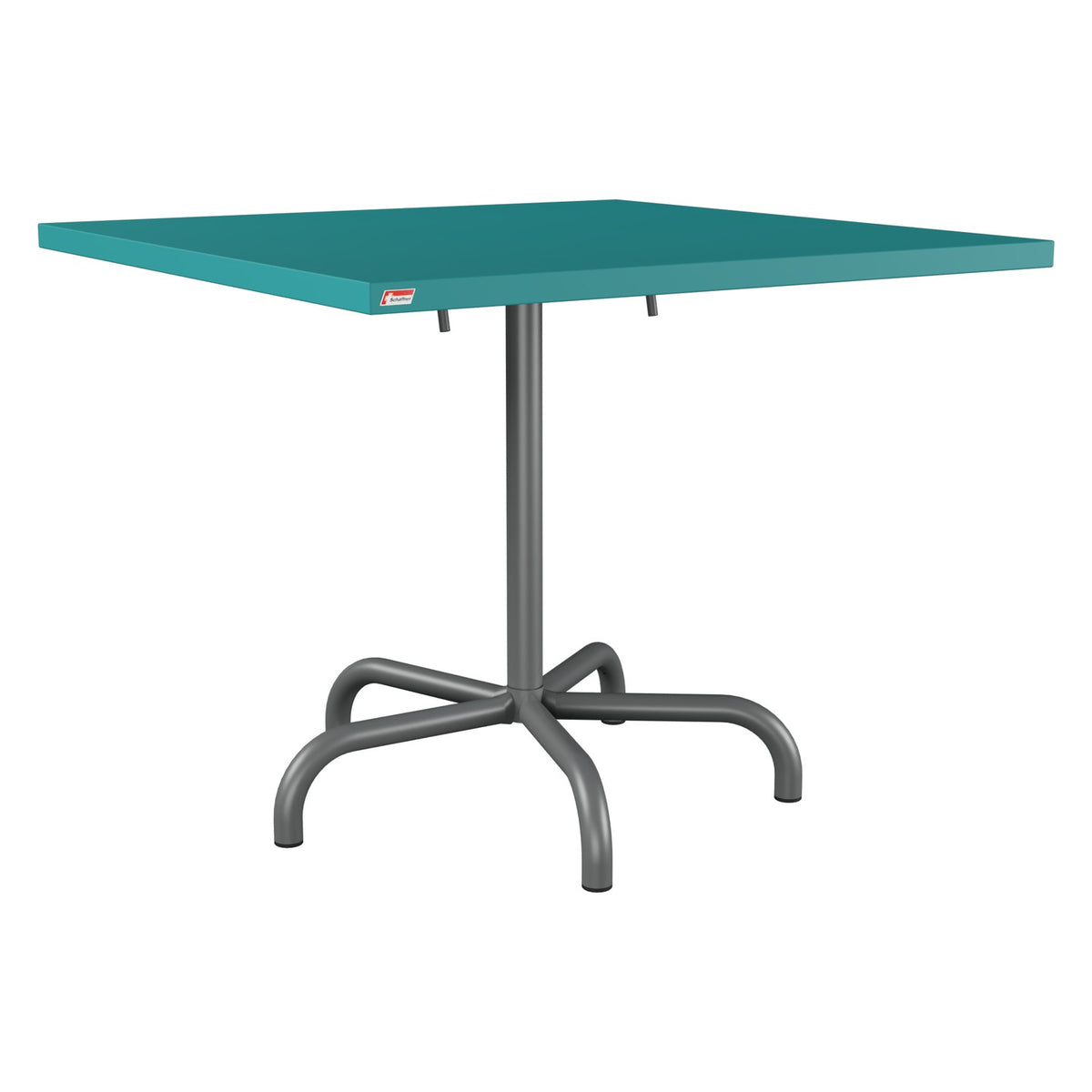 Schaffner Säntis Table repas rabattable 90x90cm – Bleu Kali 56 / Graphite 73