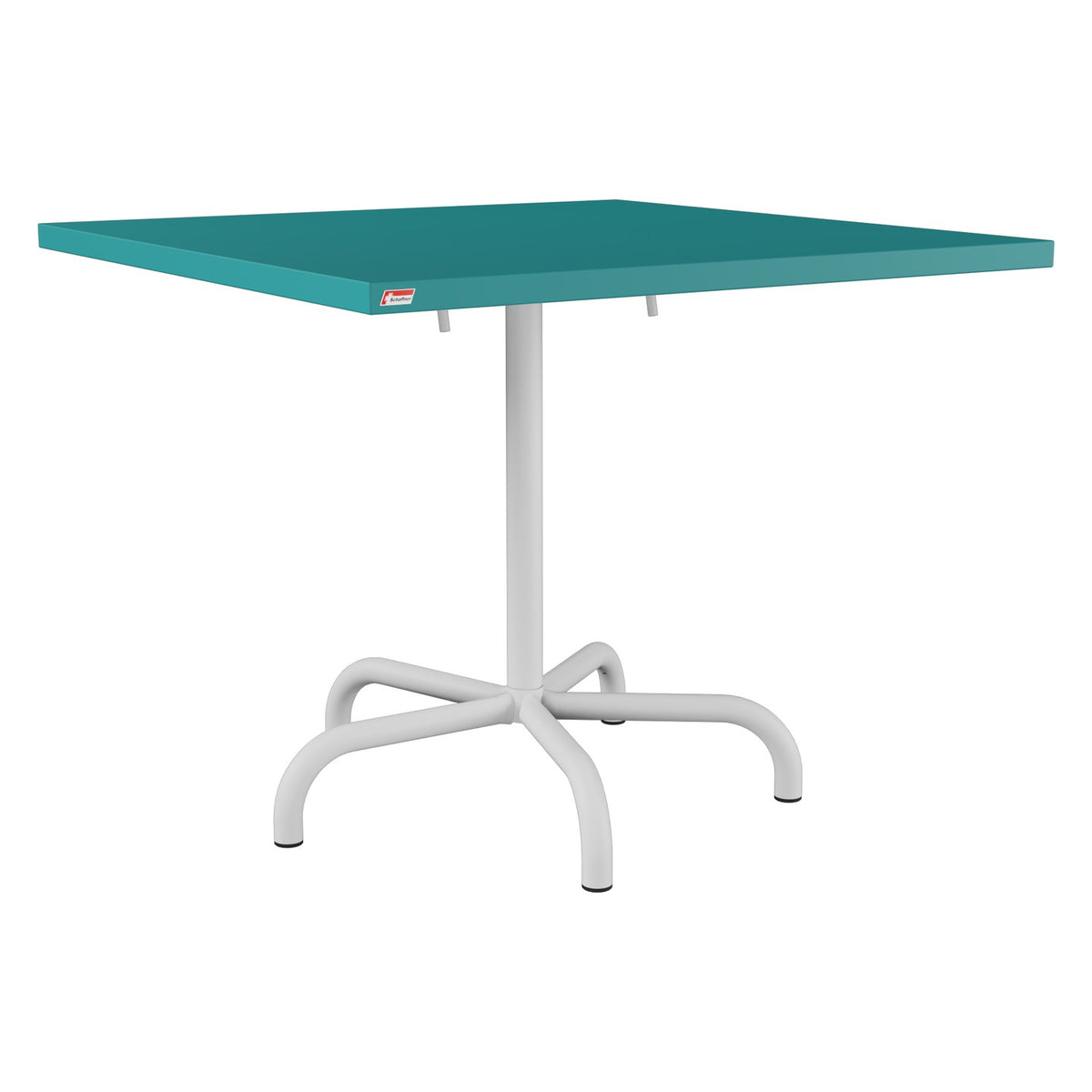 Schaffner Säntis Table repas rabattable 90x90cm – Bleu Kali 56 / Gris Argent 78