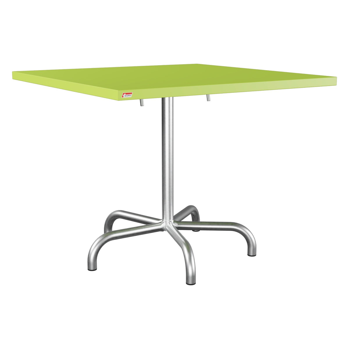 Schaffner Säntis Table repas rabattable 90x90cm – Vert clair 63 / Galvanisé à chaud 02
