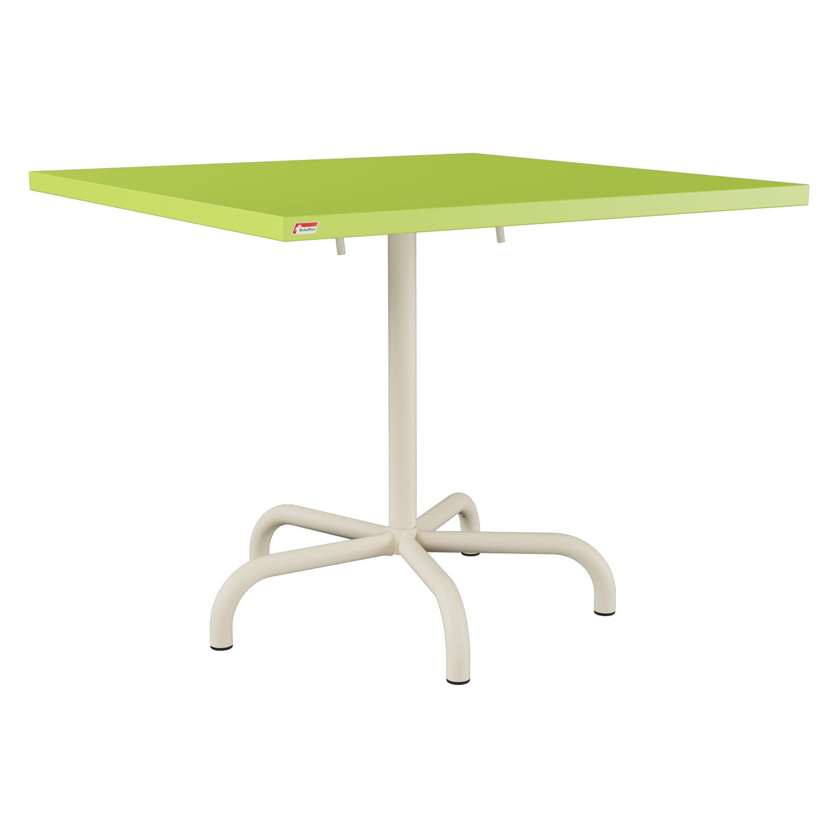 Schaffner Säntis Table repas rabattable 90x90cm – Vert clair 63 / Sable Pastel 15
