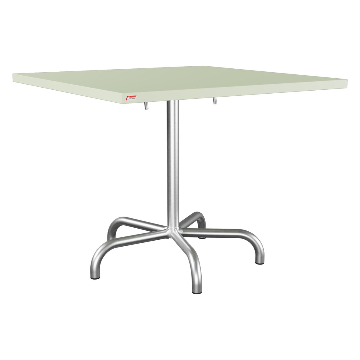 Schaffner Säntis Table repas rabattable 90x90cm – Vert Pastel 64 / Galvanisé à chaud 02