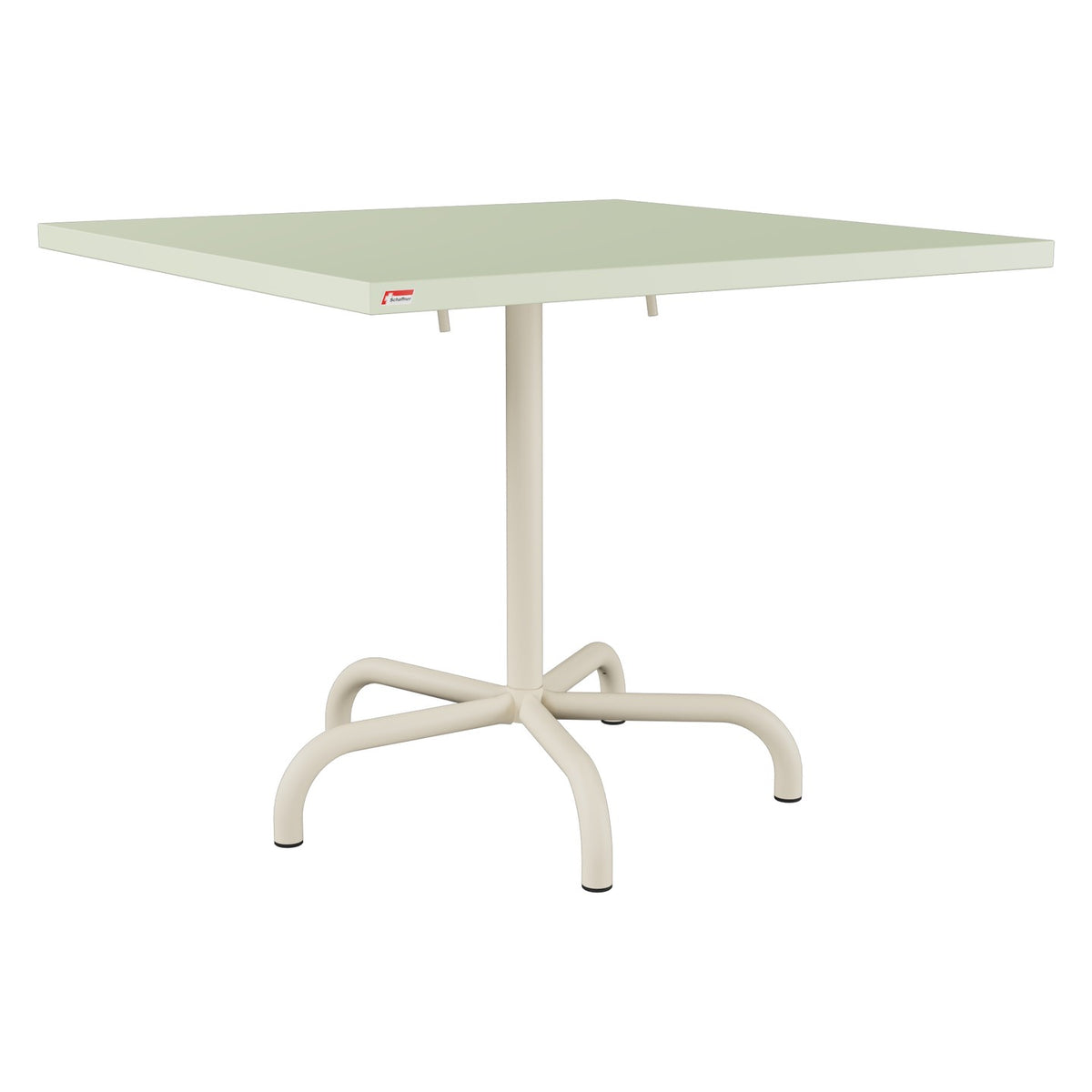 Schaffner Säntis Table repas rabattable 90x90cm – Vert Pastel 64 / Sable Pastel 15