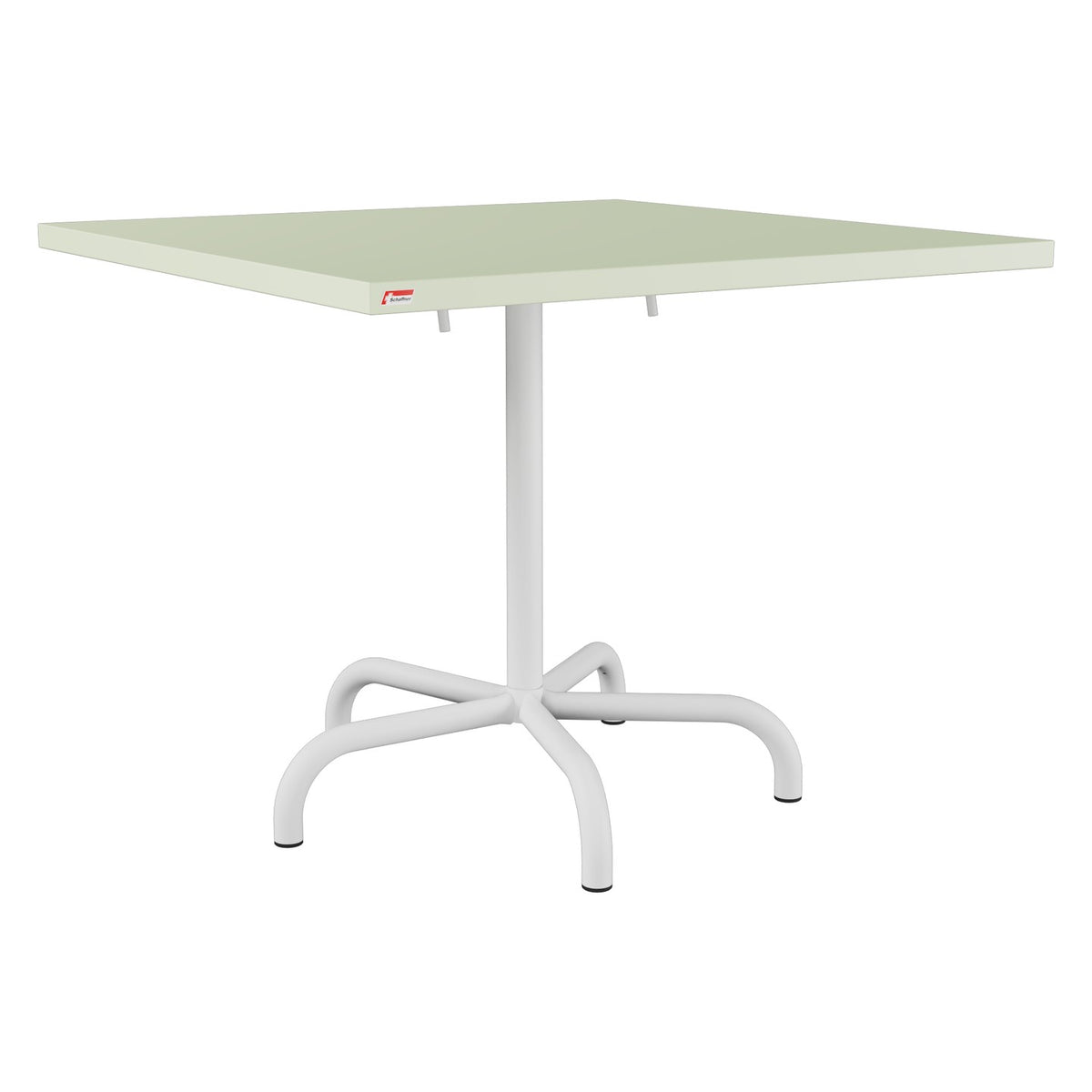 Schaffner Säntis Table repas rabattable 90x90cm – Vert Pastel 64 / Blanc 90