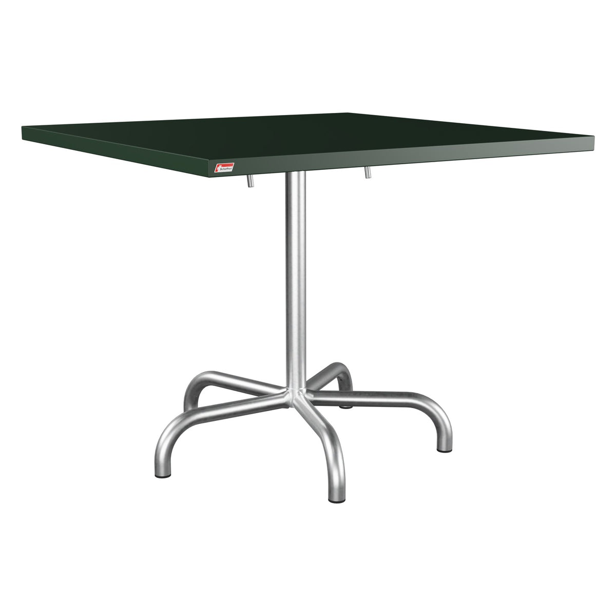 Schaffner Säntis Table repas rabattable 90x90cm – Vert Sapin 66 / Galvanisé à chaud 02