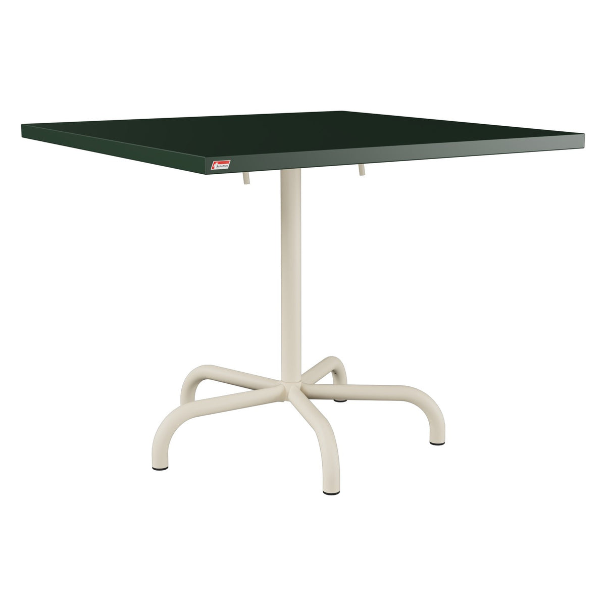 Schaffner Säntis Table repas rabattable 90x90cm – Vert Sapin 66 / Sable Pastel 15