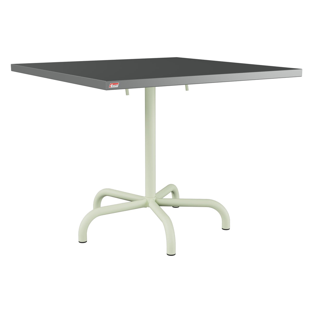 Schaffner Säntis Table repas rabattable 90x90cm – Graphite 73 / Vert Pastel 64