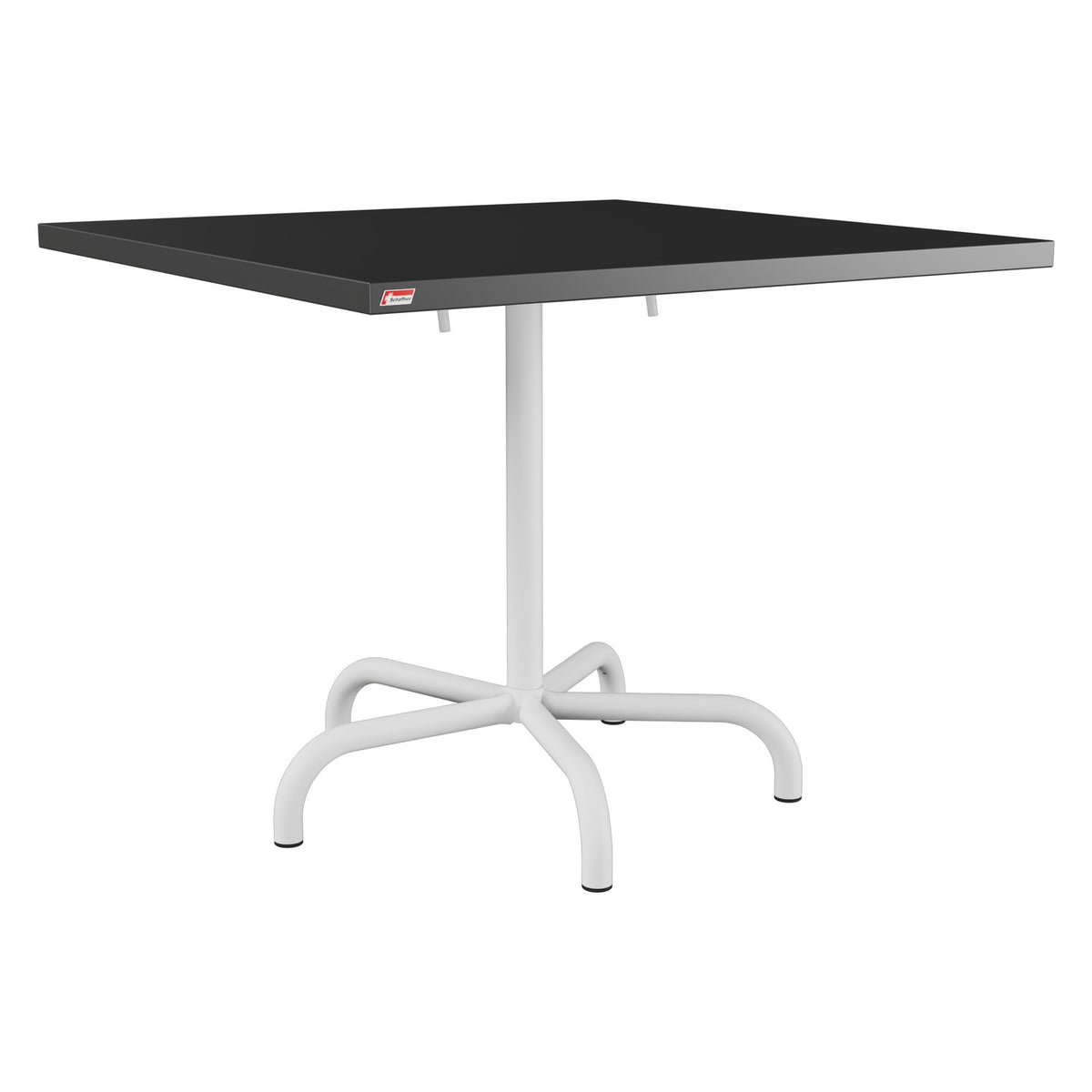 Schaffner Säntis Table repas rabattable 90x90cm – Anthracite 77 / Blanc 90