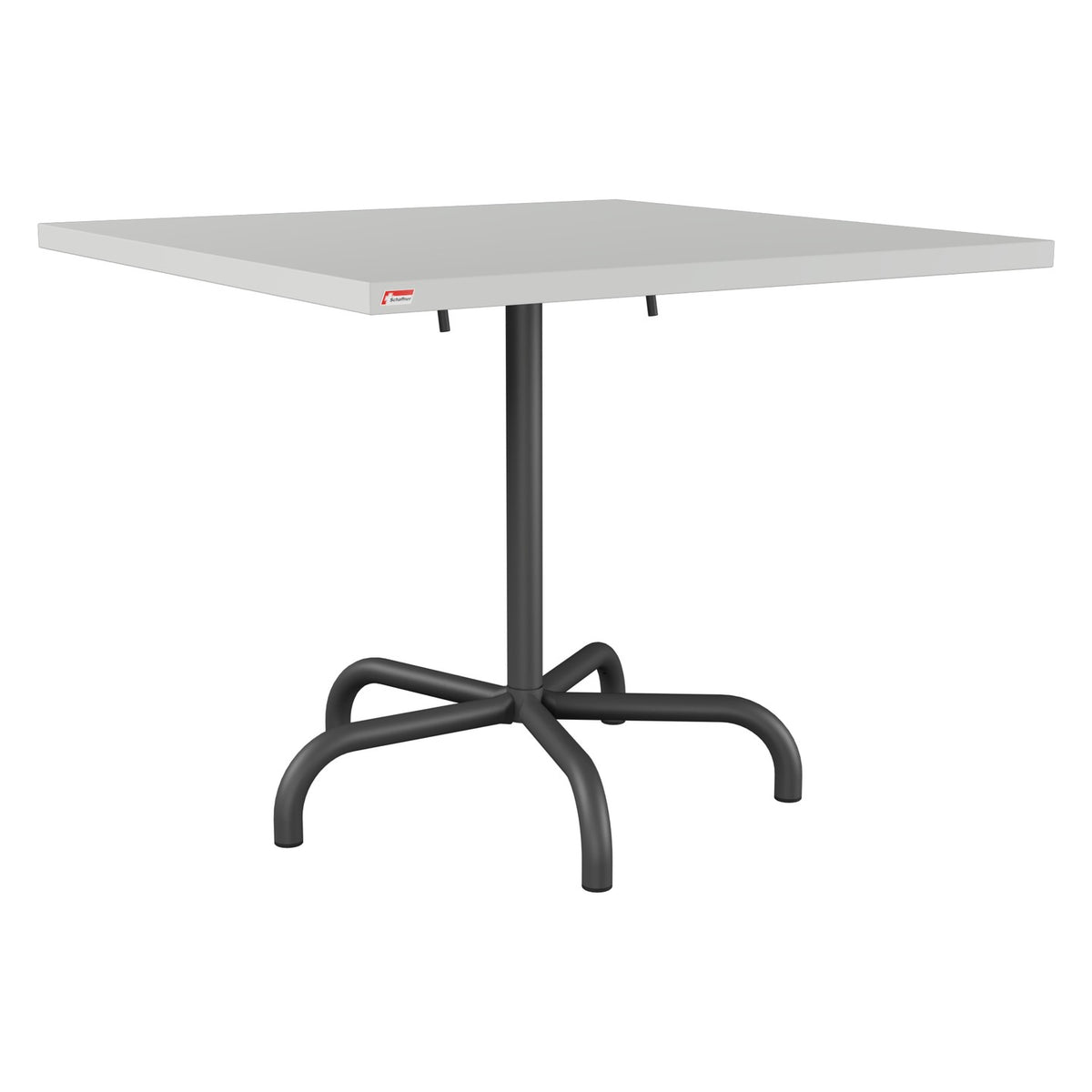 Schaffner Säntis Table repas rabattable 90x90cm – Gris Argent 78 / Noir 91