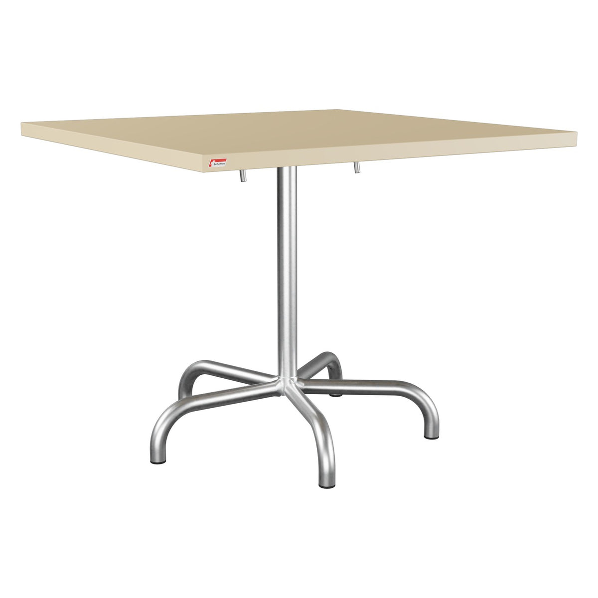 Schaffner Säntis Table repas rabattable 90x90cm – Marron Pastel 83 / Galvanisé à chaud 02