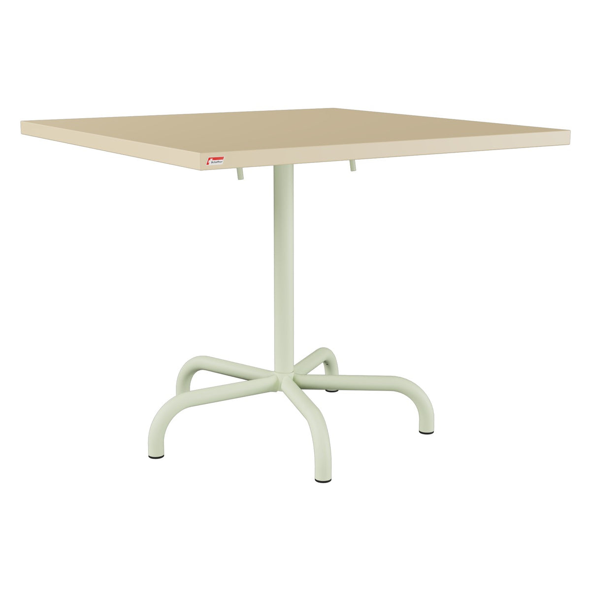 Schaffner Säntis Table repas rabattable 90x90cm – Marron Pastel 83 / Vert Pastel 64