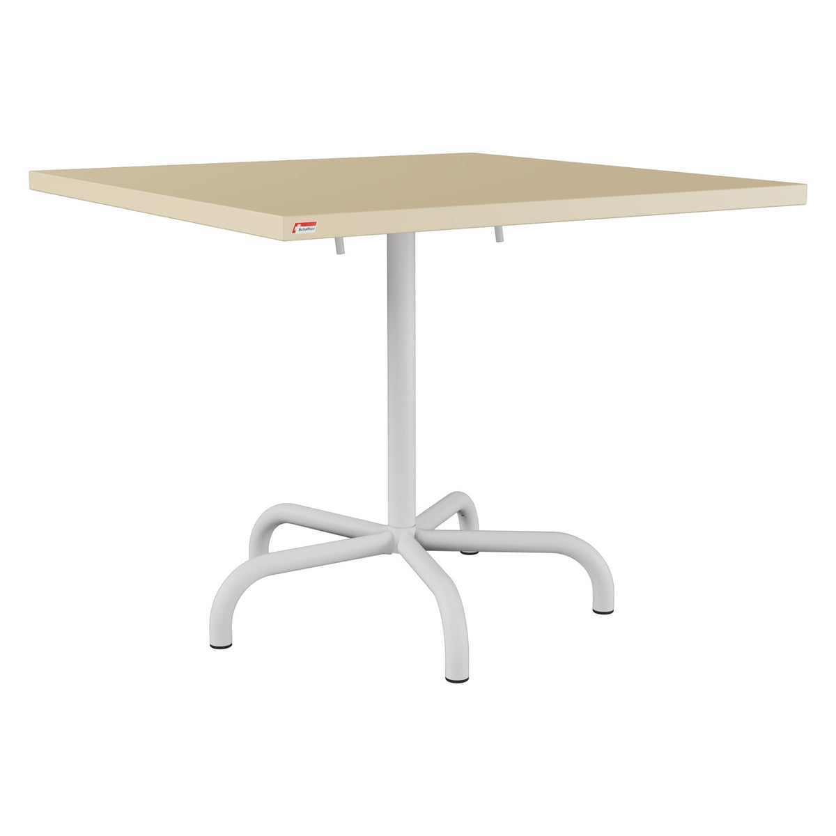Schaffner Säntis Table repas rabattable 90x90cm – Marron Pastel 83 / Gris Argent 78