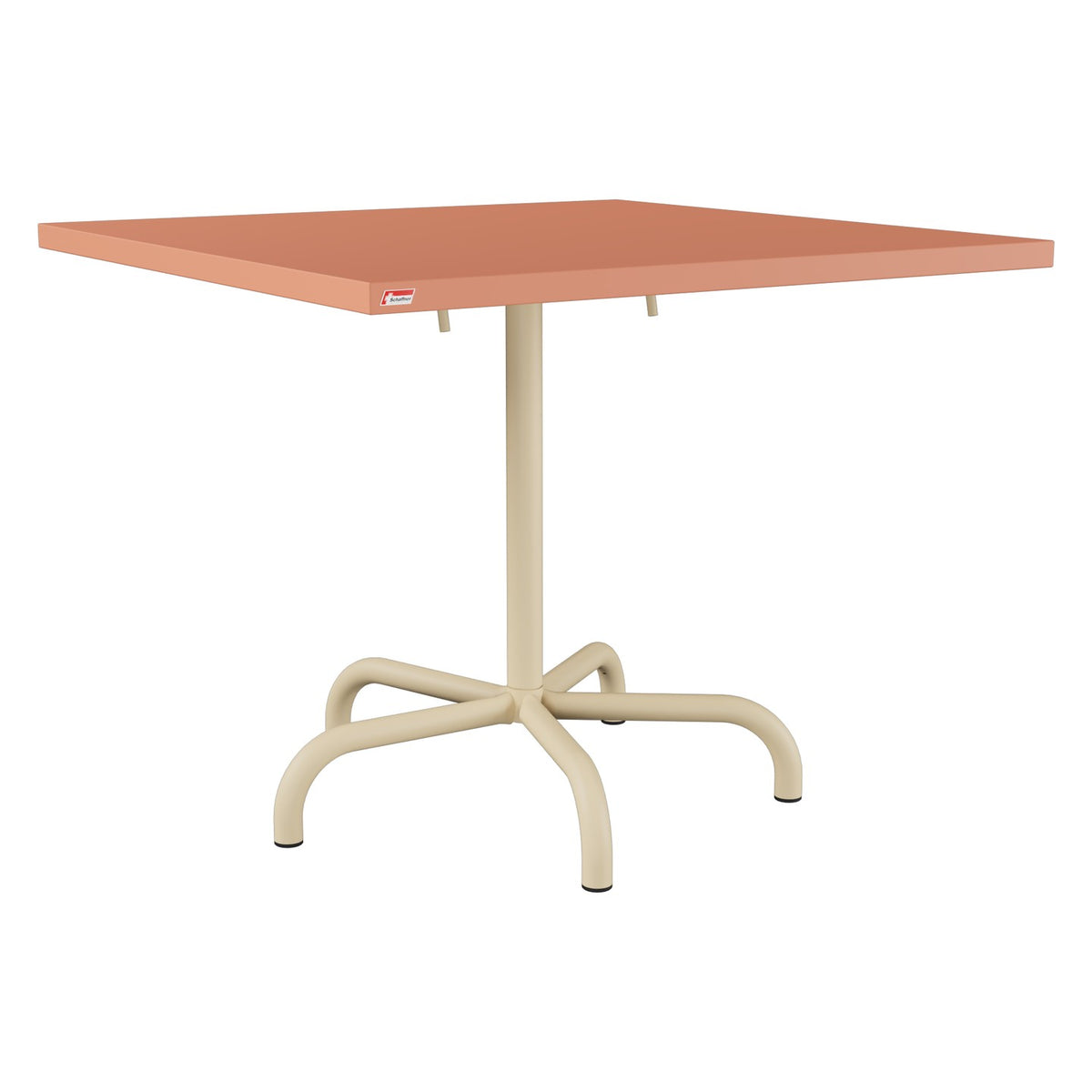 Schaffner Säntis Table repas rabattable 90x90cm – Terracotta 84 / Marron Pastel 83