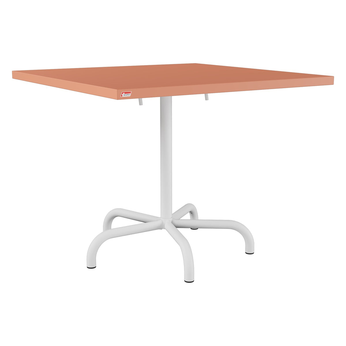 Schaffner Säntis Table repas rabattable 90x90cm – Terracotta 84 / Blanc 90