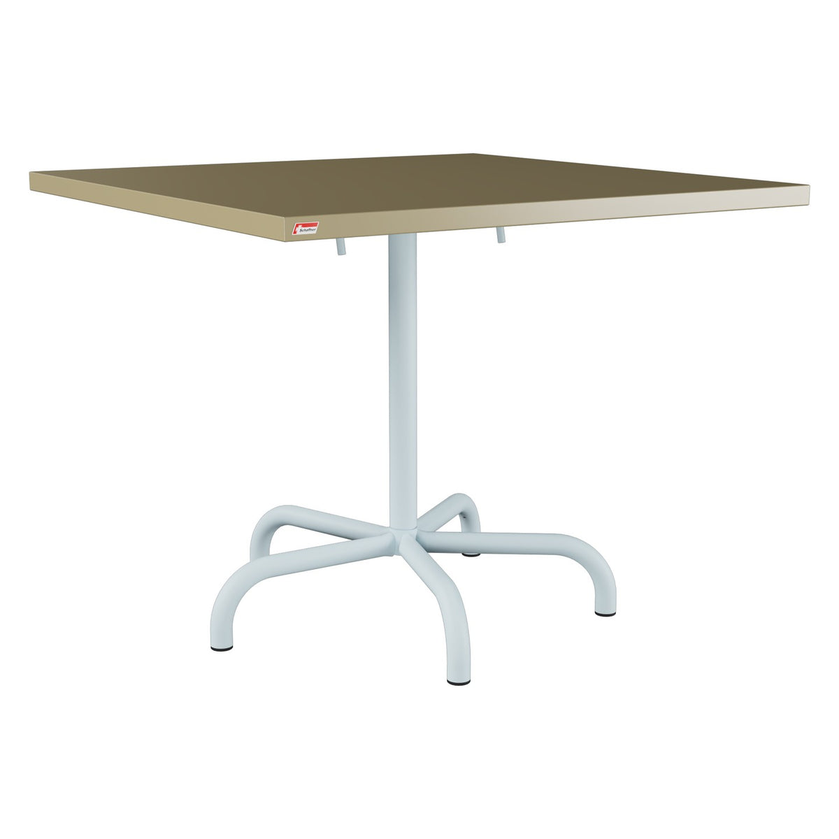 Schaffner Säntis Table repas rabattable 90x90cm – Champagne 85 / Bleu Pastel 51