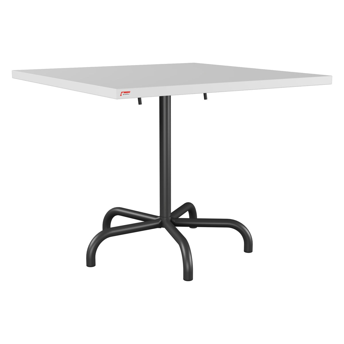 Schaffner Säntis Table repas rabattable 90x90cm – Blanc 90 / Anthracite 77
