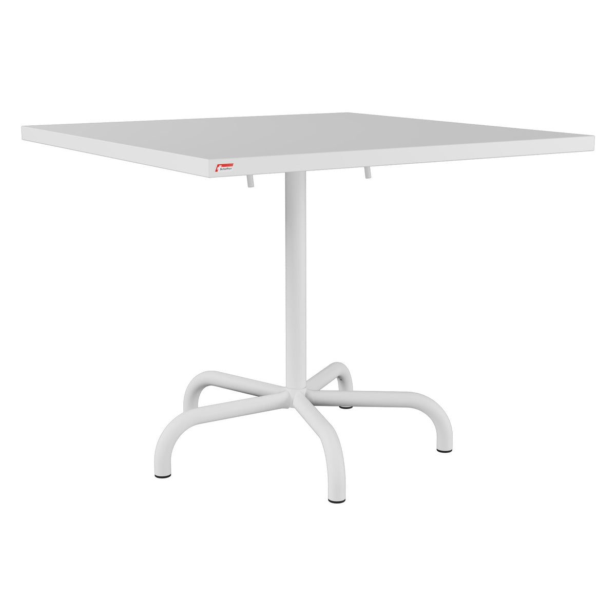 Schaffner Säntis Table repas rabattable 90x90cm – Blanc 90 / Blanc 90