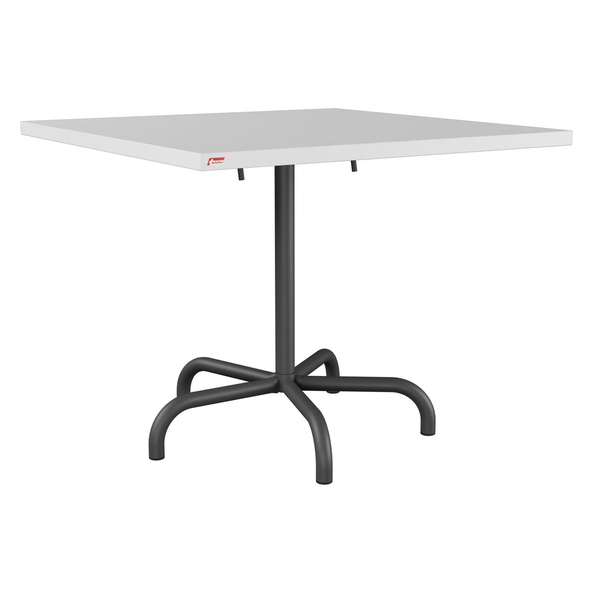 Schaffner Säntis Table repas rabattable 90x90cm – Blanc 90 / Noir 91