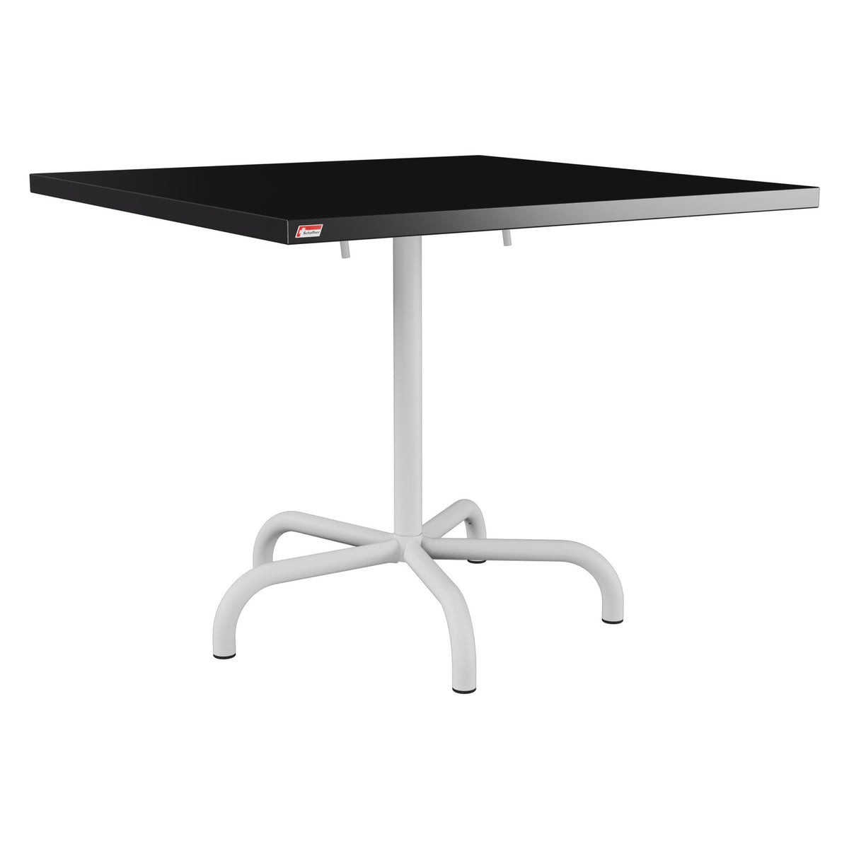 Schaffner Säntis Table repas rabattable 90x90cm – Noir 91 / Gris Argent 78