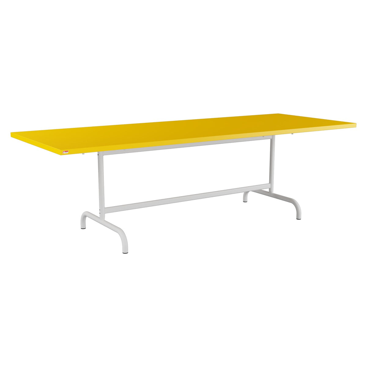 Schaffner Säntis Table repas rabattable 240x90cm – Jaune 11 / Gris Argent 78