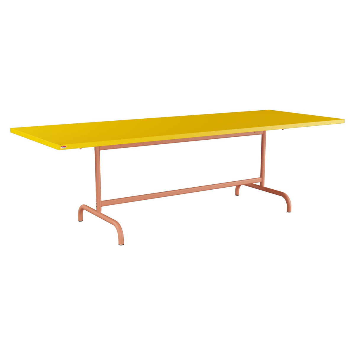 Schaffner Säntis Table repas rabattable 240x90cm – Jaune 11 / Terracotta 84
