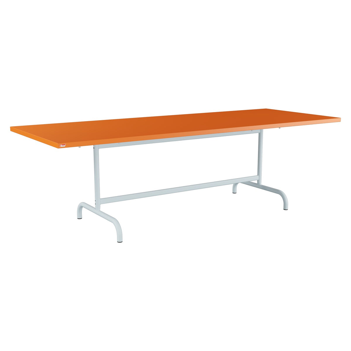 Schaffner Säntis Table repas rabattable 240x90cm – Orange 13 / Bleu Pastel 51