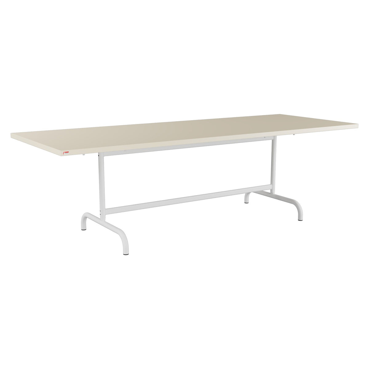 Schaffner Säntis Table repas rabattable 240x90cm – Sable Pastel 15 / Blanc 90