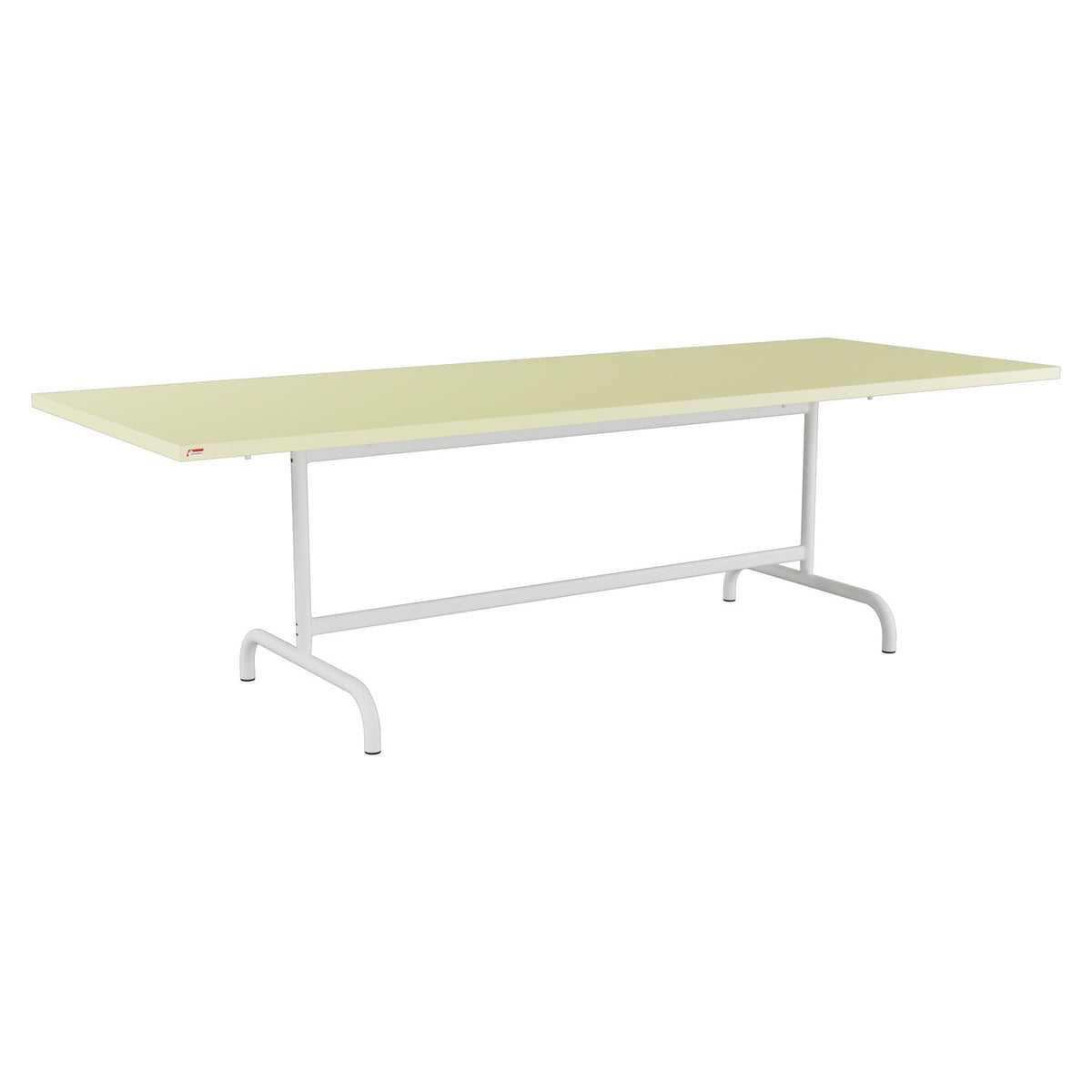 Schaffner Säntis Table repas rabattable 240x90cm – Jaune Buis 18 / Blanc 90