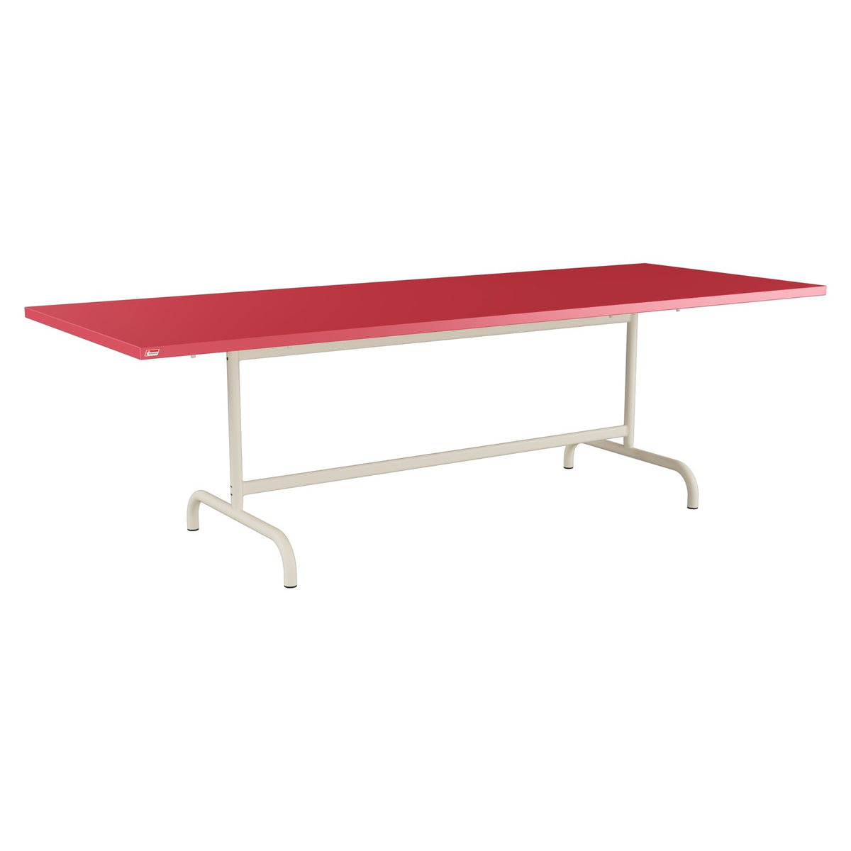 Schaffner Säntis Table repas rabattable 240x90cm – Rouge Érable 33 / Sable Pastel 15