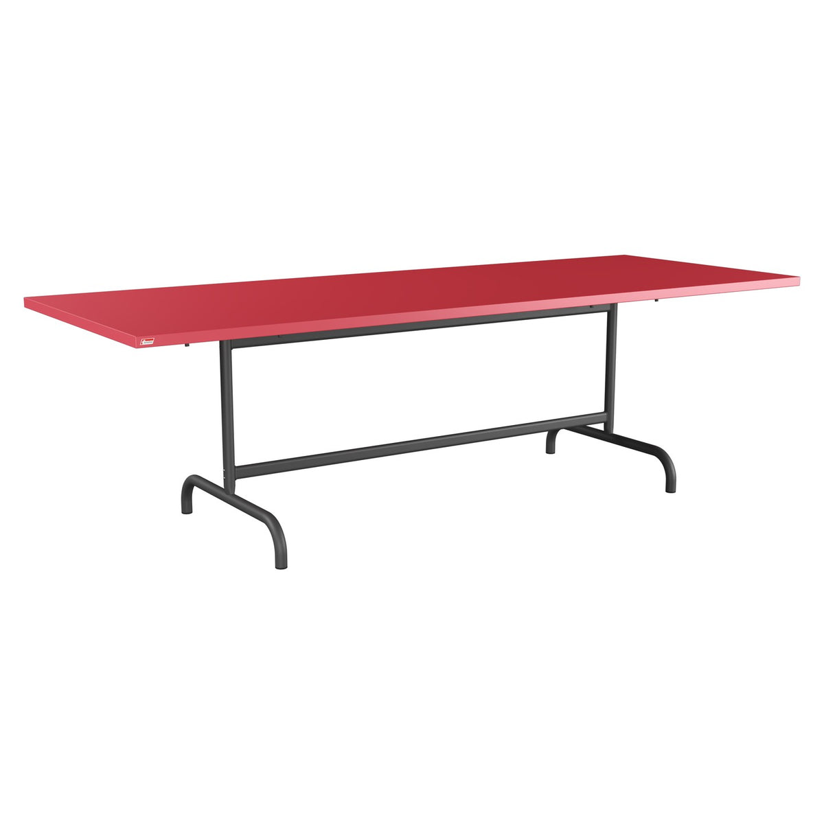 Schaffner Säntis Table repas rabattable 240x90cm – Rouge Érable 33 / Noir 91
