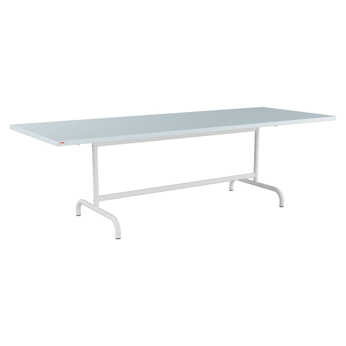 Schaffner Säntis Table repas rabattable 240x90cm – Bleu Pastel 51 / Blanc 90