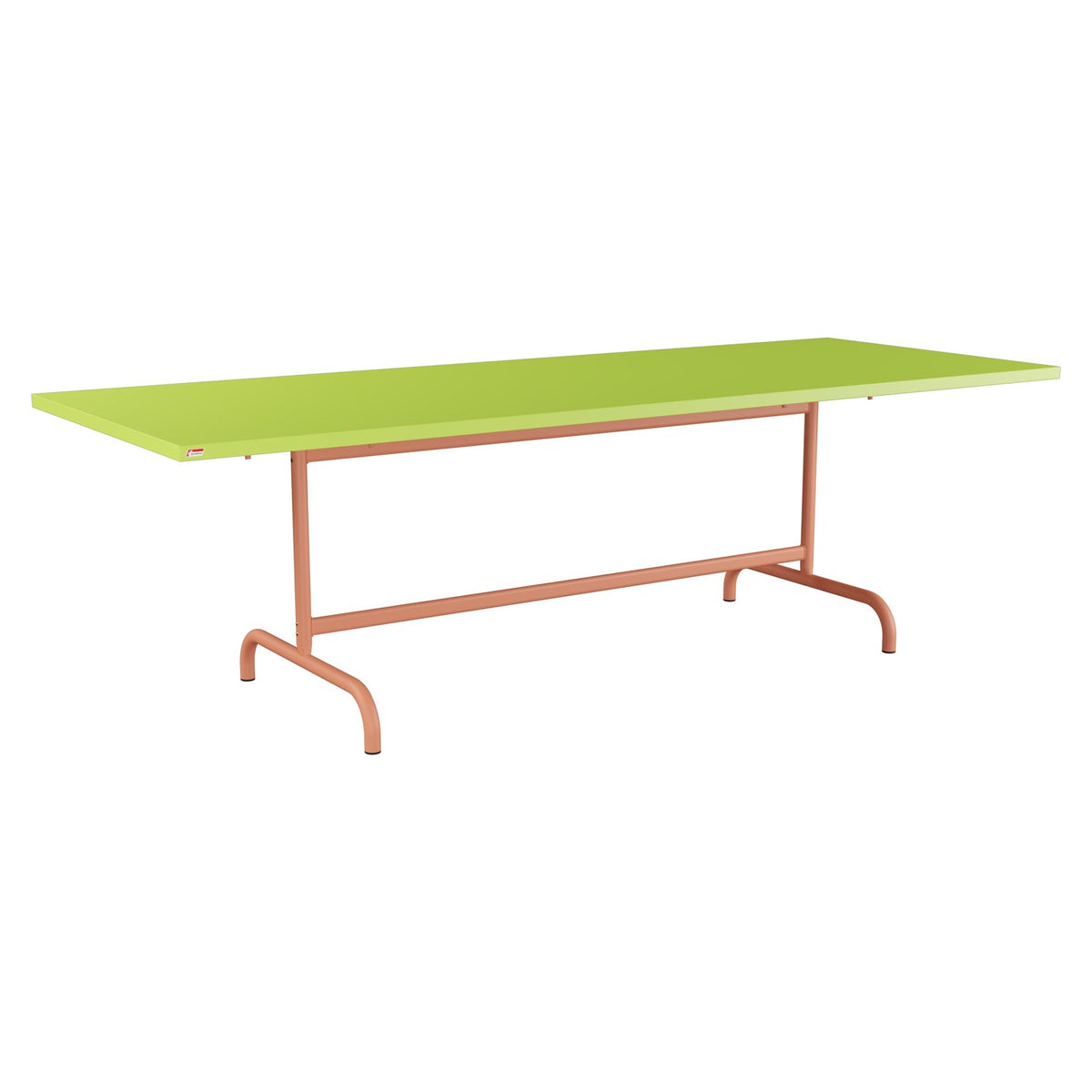 Schaffner Säntis Table repas rabattable 240x90cm – Vert clair 63 / Terracotta 84