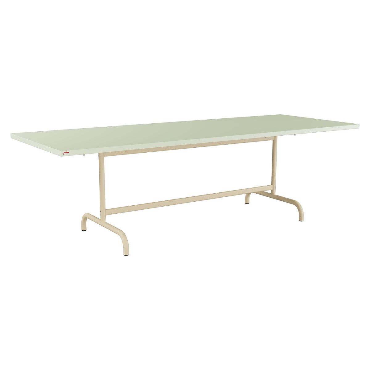 Schaffner Säntis Table repas rabattable 240x90cm – Vert Pastel 64 / Marron Pastel 83