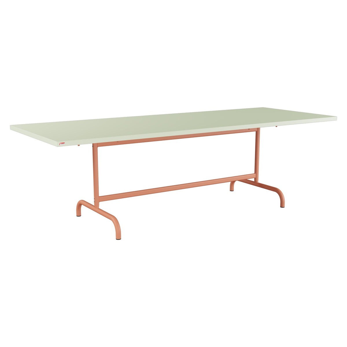 Schaffner Säntis Table repas rabattable 240x90cm – Vert Pastel 64 / Terracotta 84