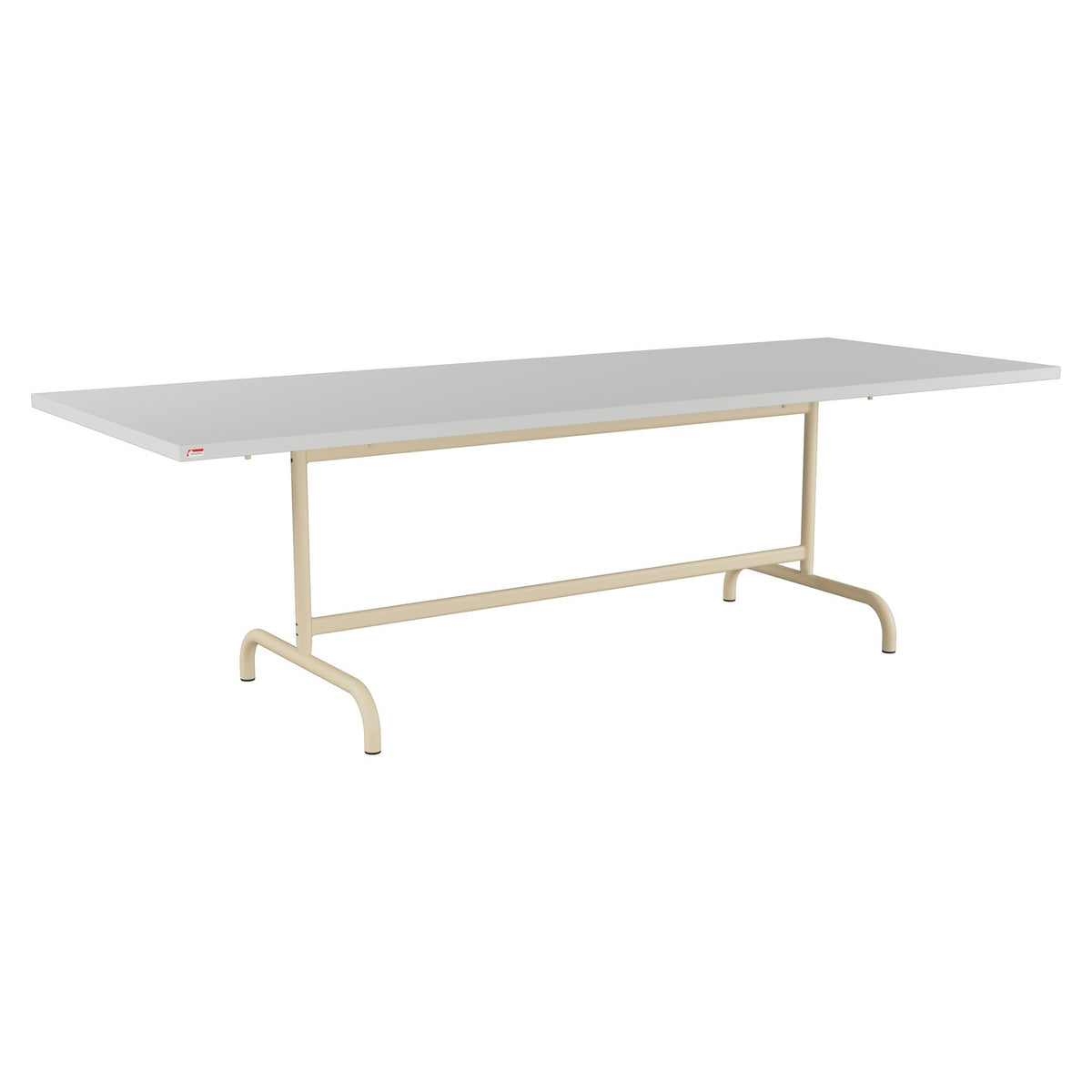Schaffner Säntis Table repas rabattable 240x90cm – Gris Argent 78 / Marron Pastel 83