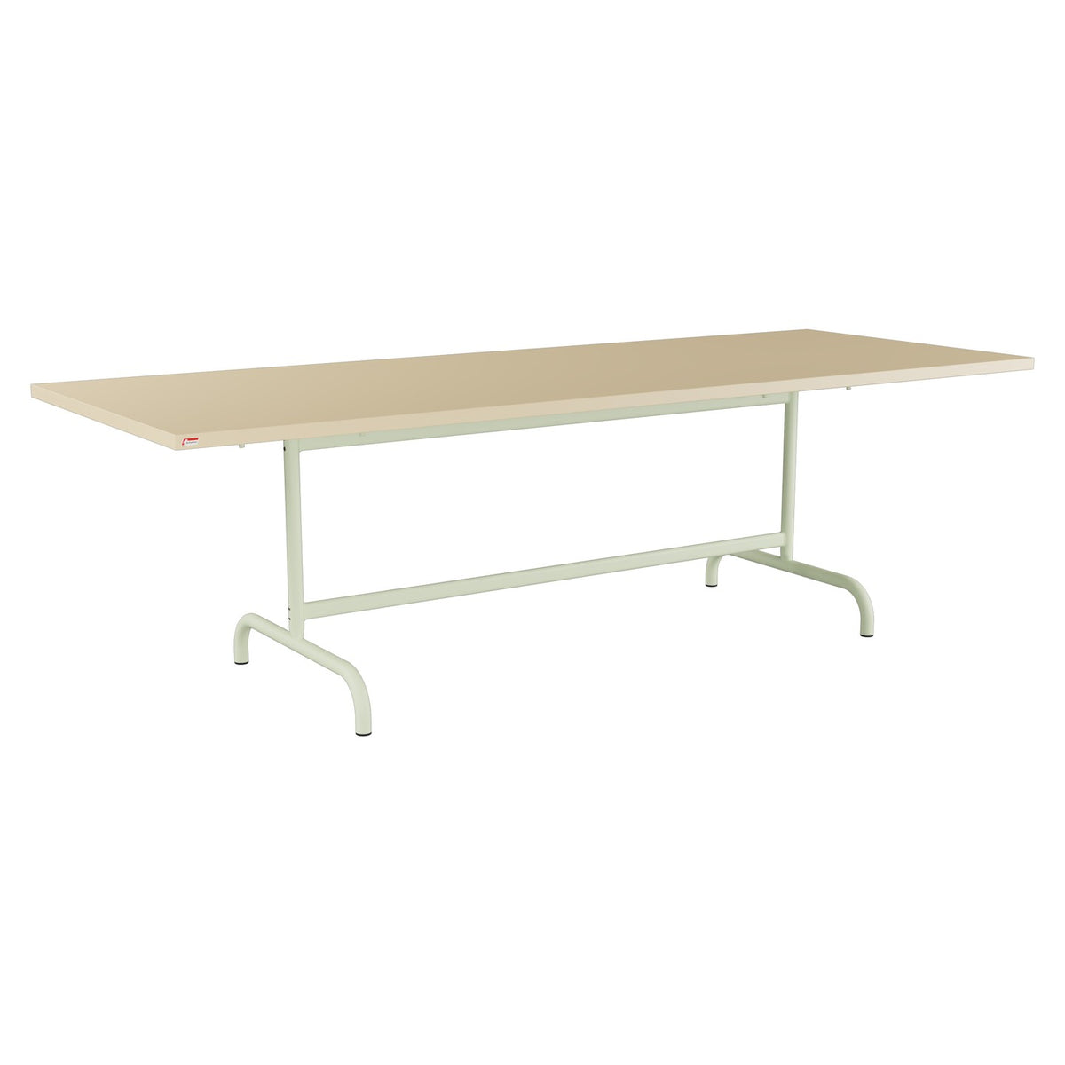 Schaffner Säntis Table repas rabattable 240x90cm – Marron Pastel 83 / Vert Pastel 64