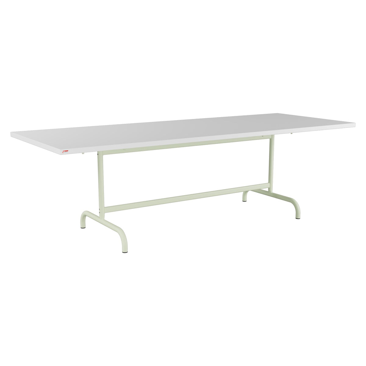Schaffner Säntis Table repas rabattable 240x90cm – Blanc 90 / Vert Pastel 64