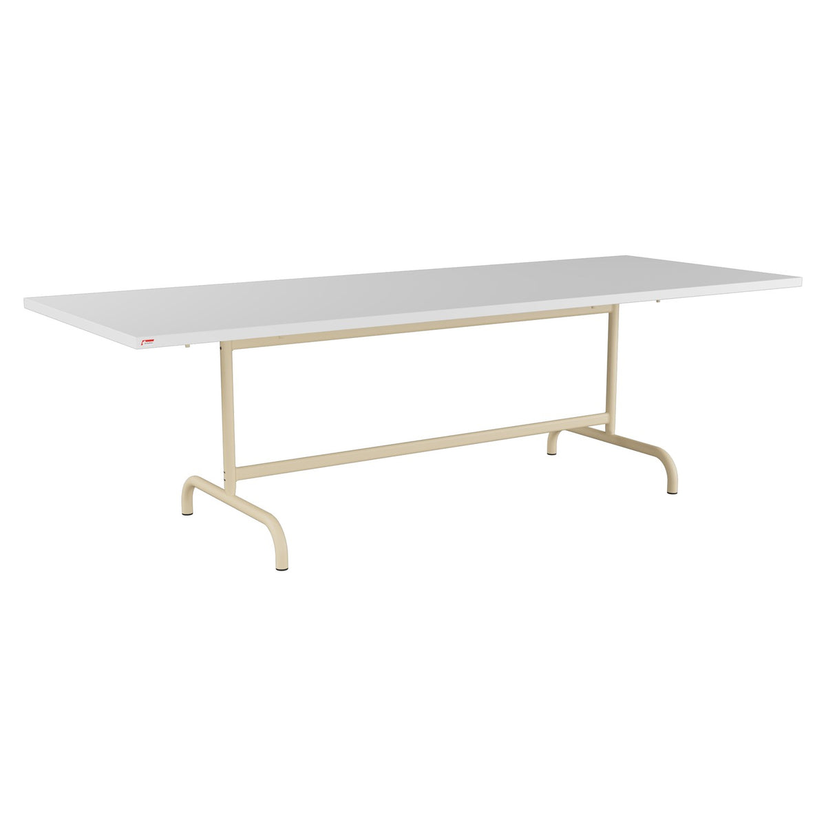 Schaffner Säntis Table repas rabattable 240x90cm – Blanc 90 / Marron Pastel 83