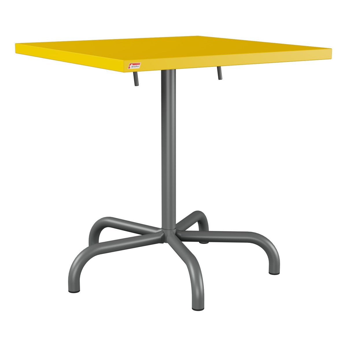 Schaffner Säntis Table repas rabattable 70x70cm – Jaune 11 / Graphite 73